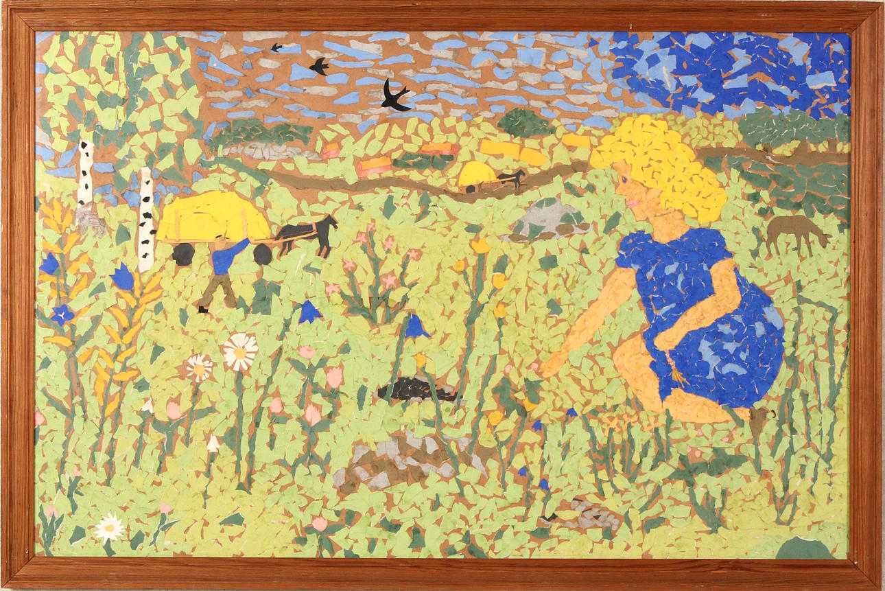 OKÄND KONSTNÄR. Paper collage.