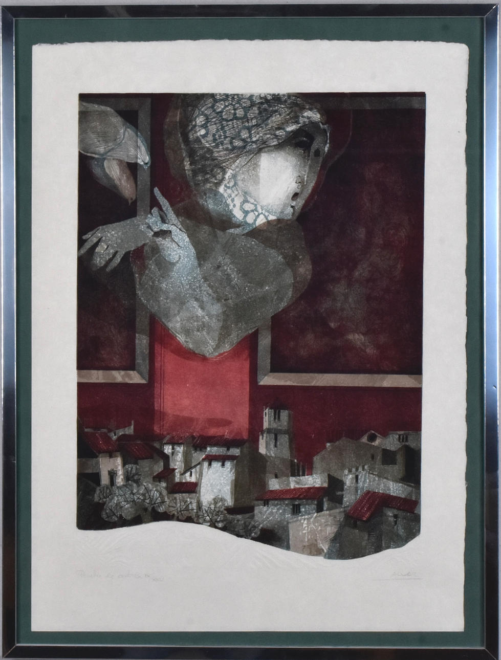 ALVAR SUÑOL. Color etching with carborundum.