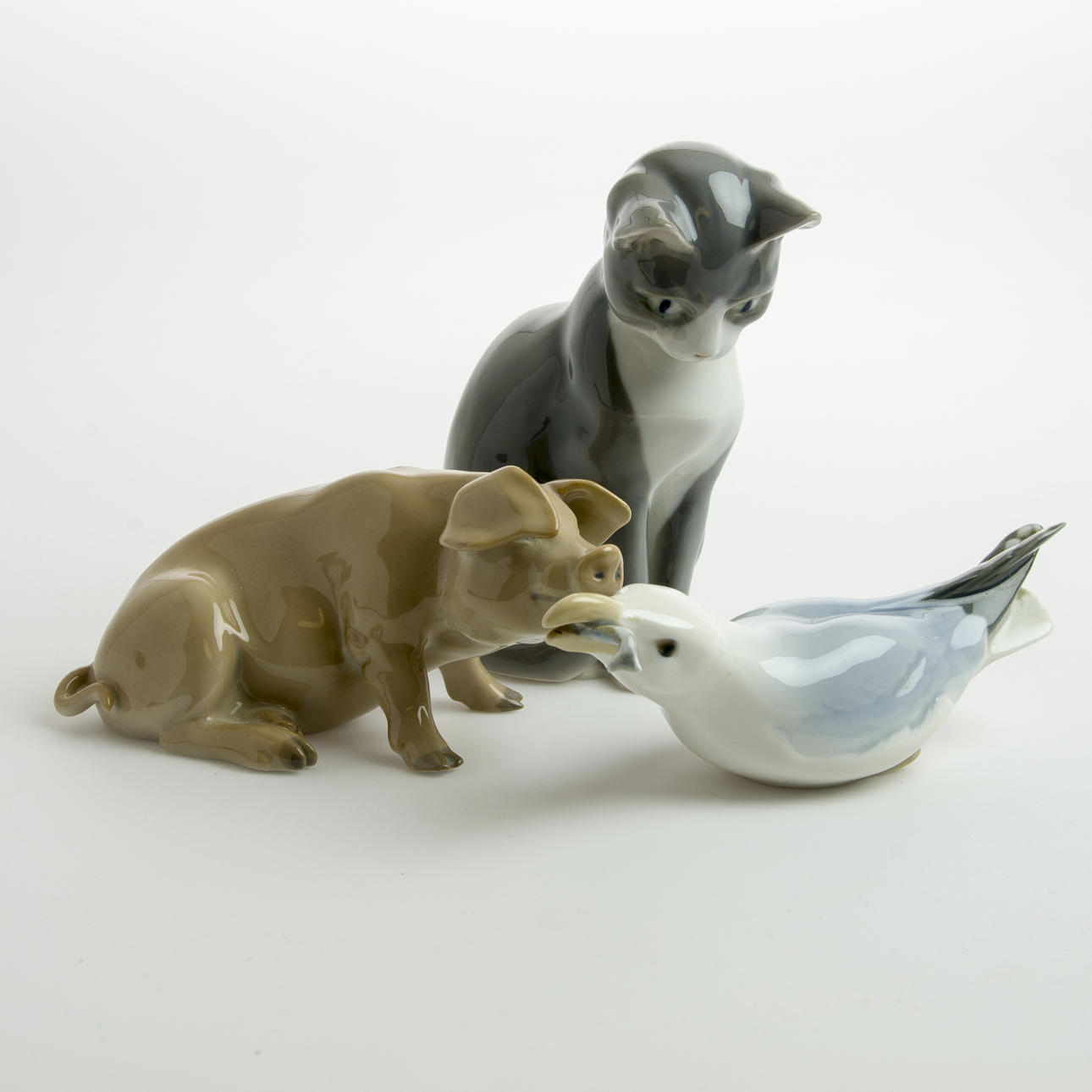 FIGURINER, 3 stycken, djur, Bing & Gröndal.