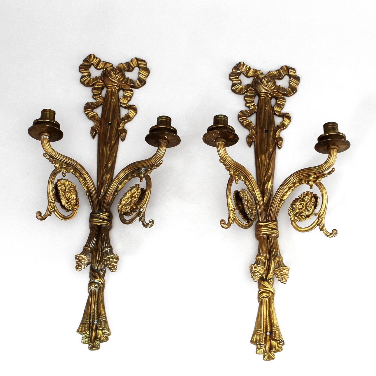 VÄGGAPPLIQUER, ett par, empirestil, 1900-tal.