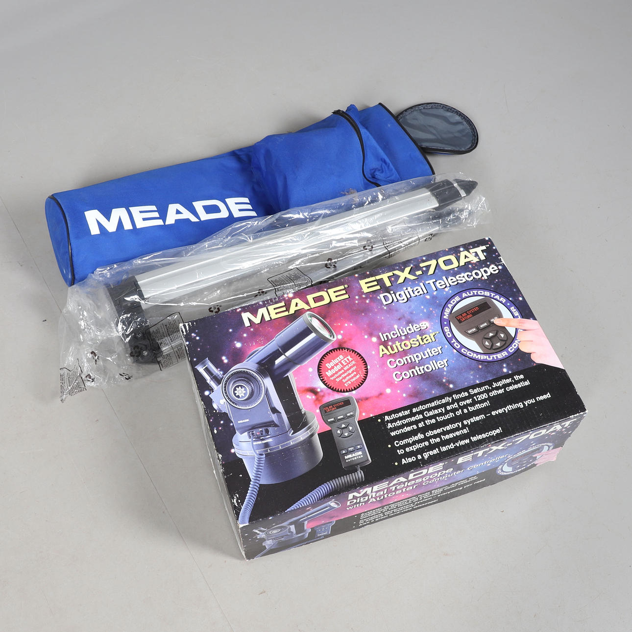 MEADE ETX BOXED TELESCOPE & ACCESSORIES.