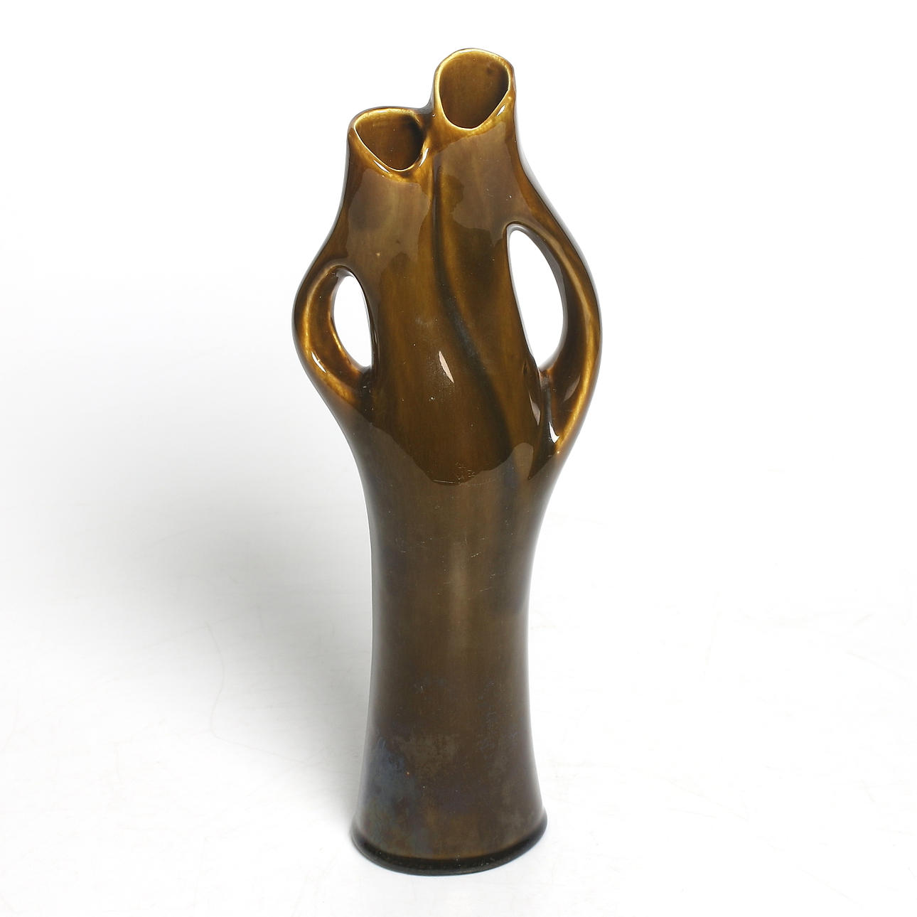 LILLEMOR MANNERHEIM. Vas, keramik, modell "M 25" med glasyr "Skimra", Gefle Porslinsfabrik, 1900-talets mitt.