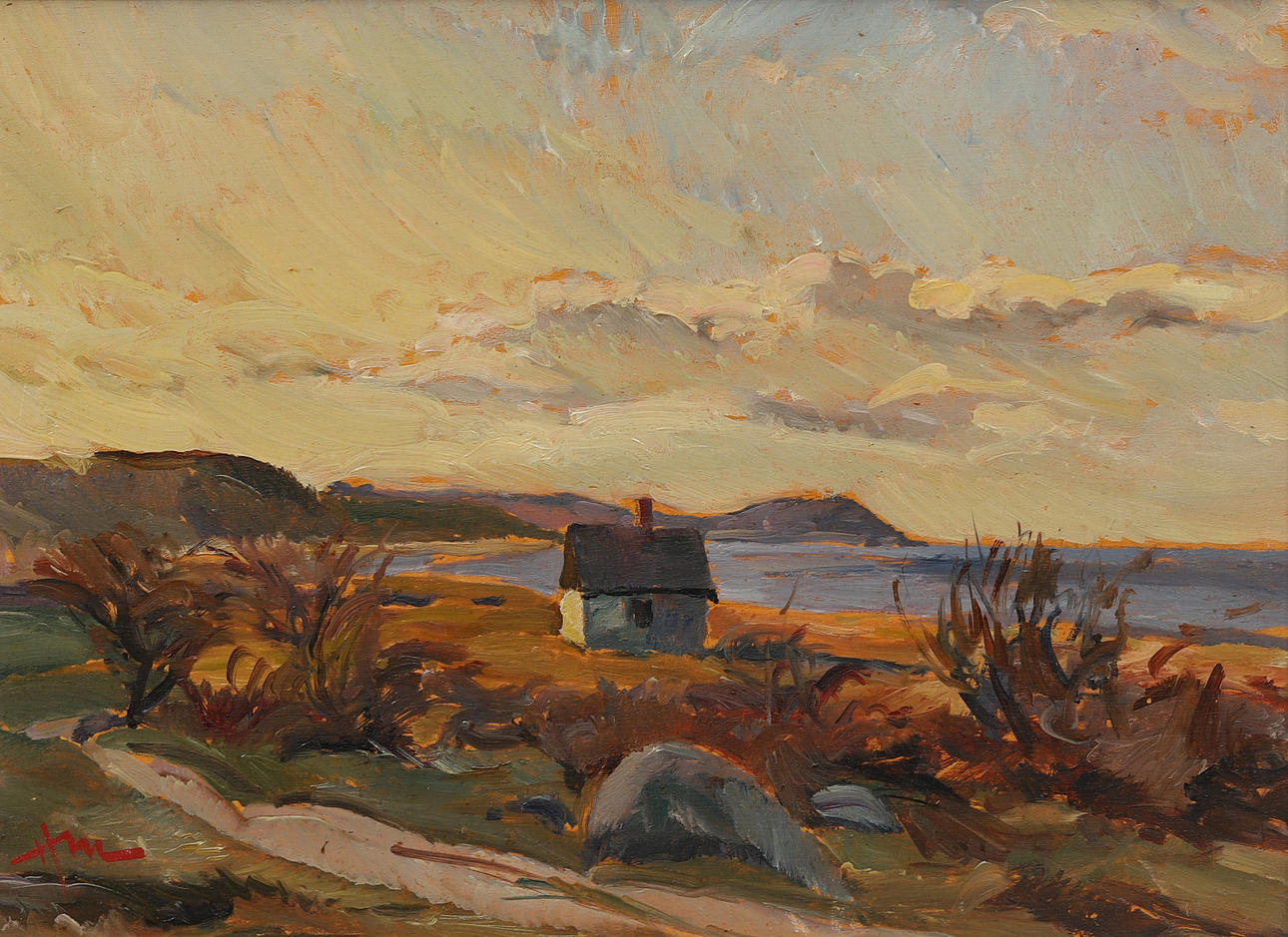 HENRY MAYNE. “Tjdala Ålabod, Baskemölla”, signed.