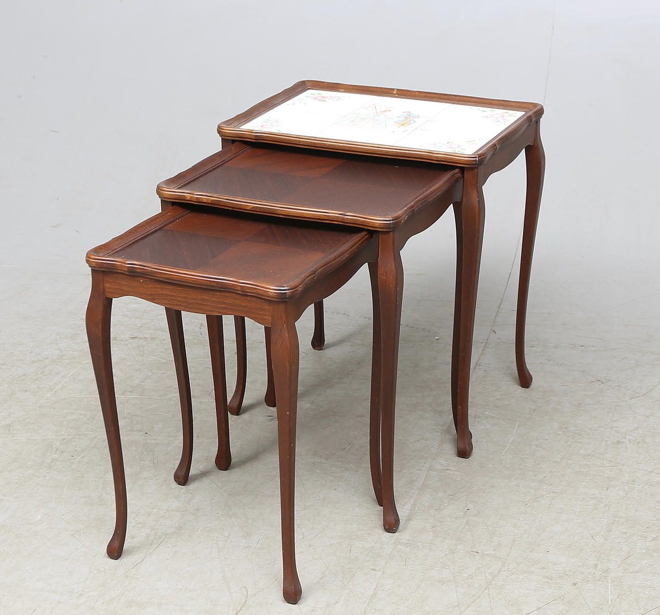 SATSBORD, 3 delar, rokokostil.