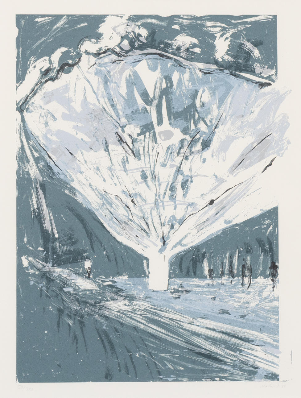 MARTIN D STENBERG (FÖDD 1954). Abstract motif, lithograph no. 50/325, signed and dated -88.