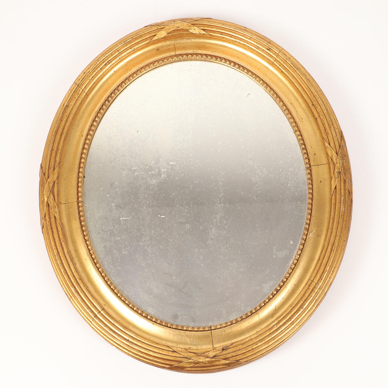 A mirror, gilt frame, 20th century.