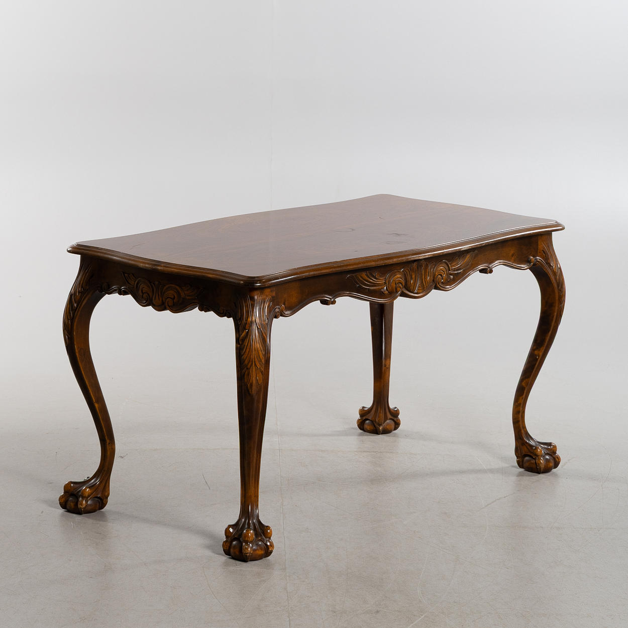A 1940s Chippendale-style coffee table.