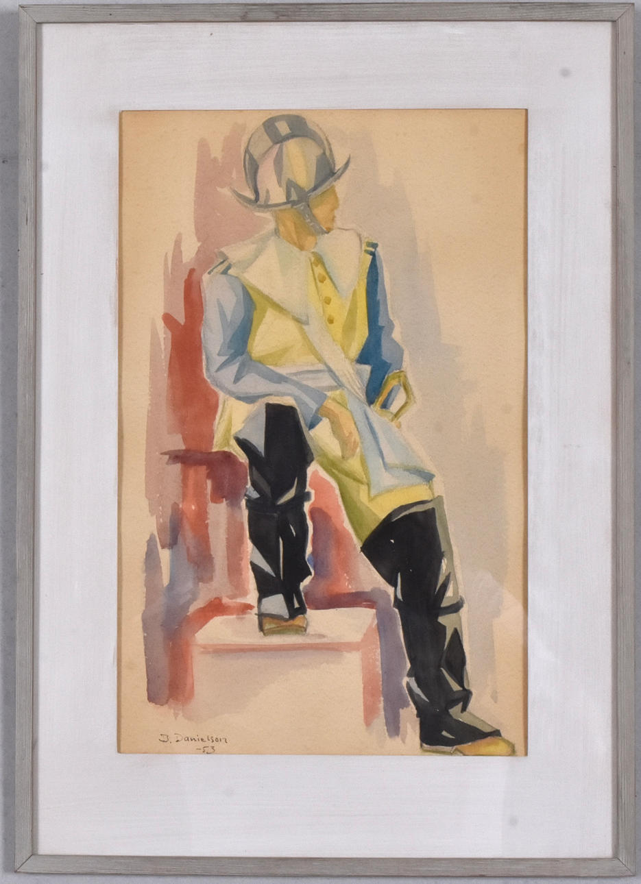 OIDENTIFIERAD KONSTNÄR. Watercolor.