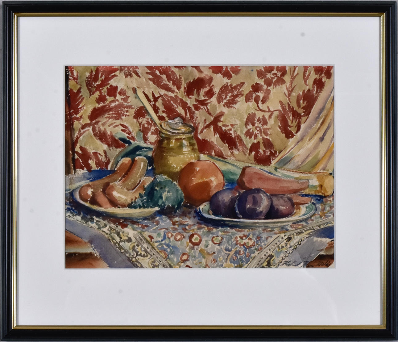 HERBERT WALÅS. Watercolor.