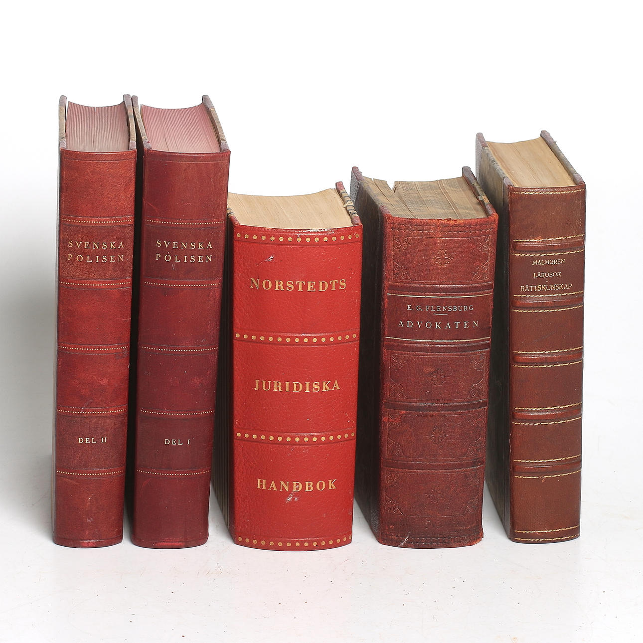 BÖCKER, 5 st, juridik, bl.a. "Svenska Polisen del I & II", 1933.