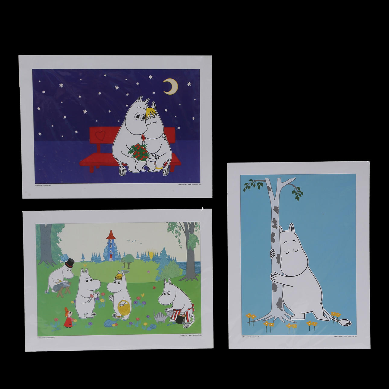 MOOMIN POSTERS 3 PIECES (30X40) WRAPPED.