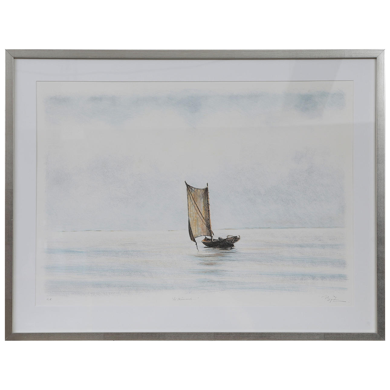 BJÖRN LINDROTH. COLOR LITHOGRAPHY “SO SHIMMERING...” SIGNED.