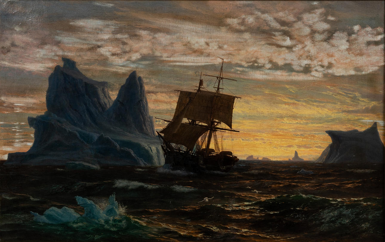 OIDENTIFIERAD KONSTNÄR. Marine motif, oil on canvas, signed and dated.