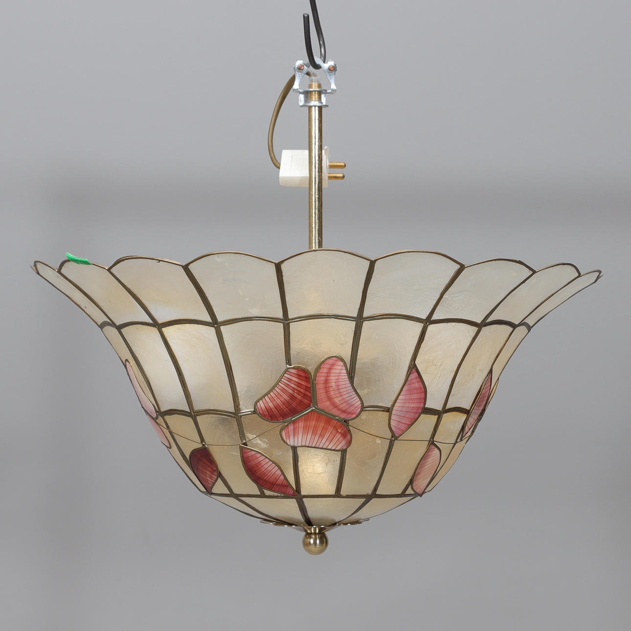 A seashell model ceiling lamp, second half of the 20th century.