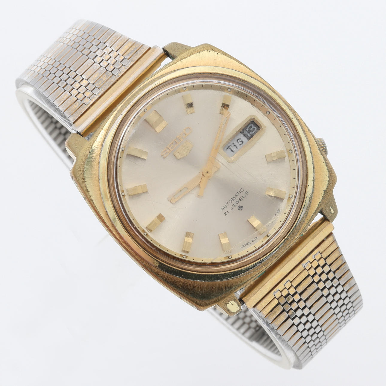 RELOJ DE PULSERA, acero, Seiko 5, automático, Japón.