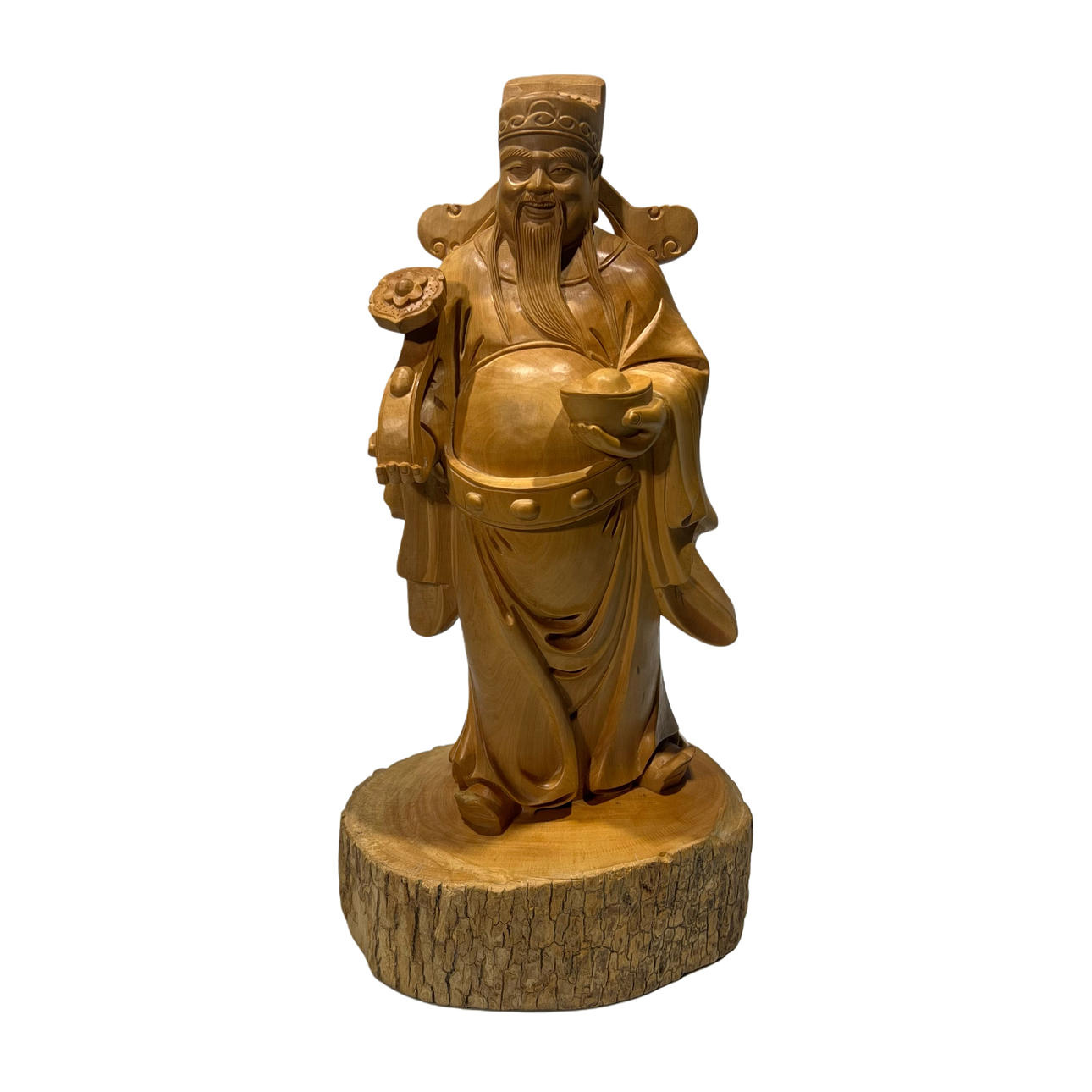 Dignitary carving in solid sandalwood.