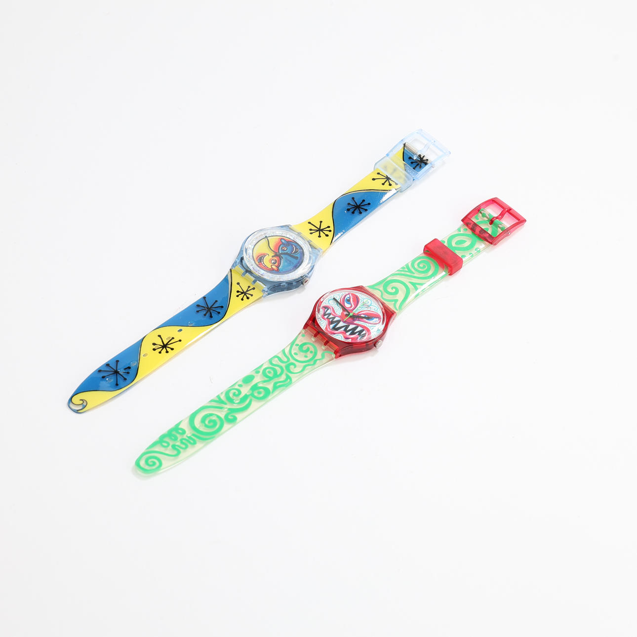 SWATCH, wristwatch, 2 pcs, Kenny Scharf.