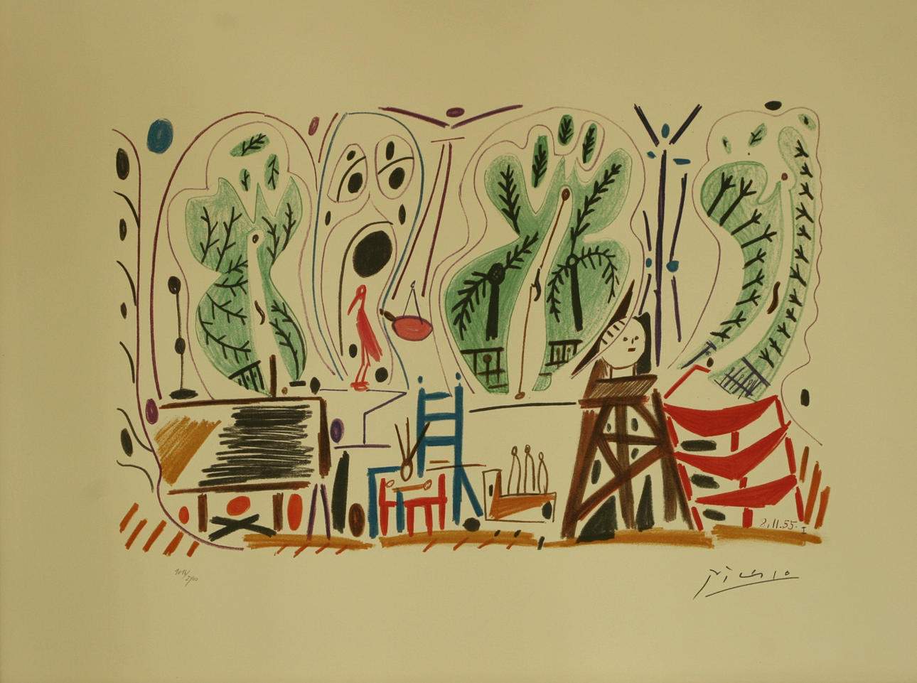 PICASSO, PABLO (1881 MÁLAGA - 1973 MOUGIN). EFTER. ”Kalifornisk studio”.