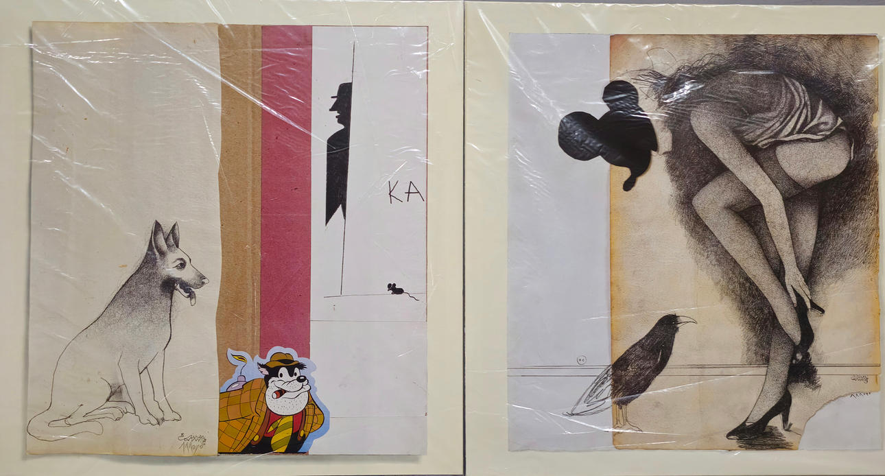 EDUARDO ARROYO. TWO LITHOGRAPHS.