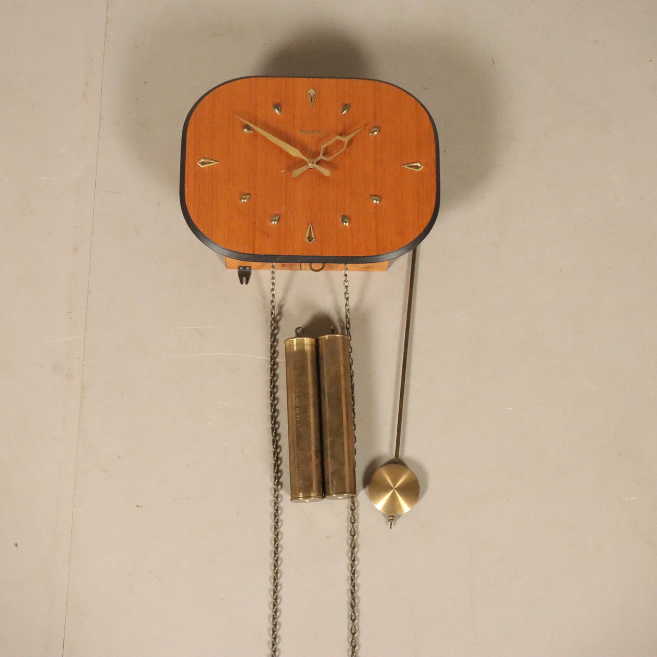 WALL CLOCK, Westerstrand. Teak mid 20th century.