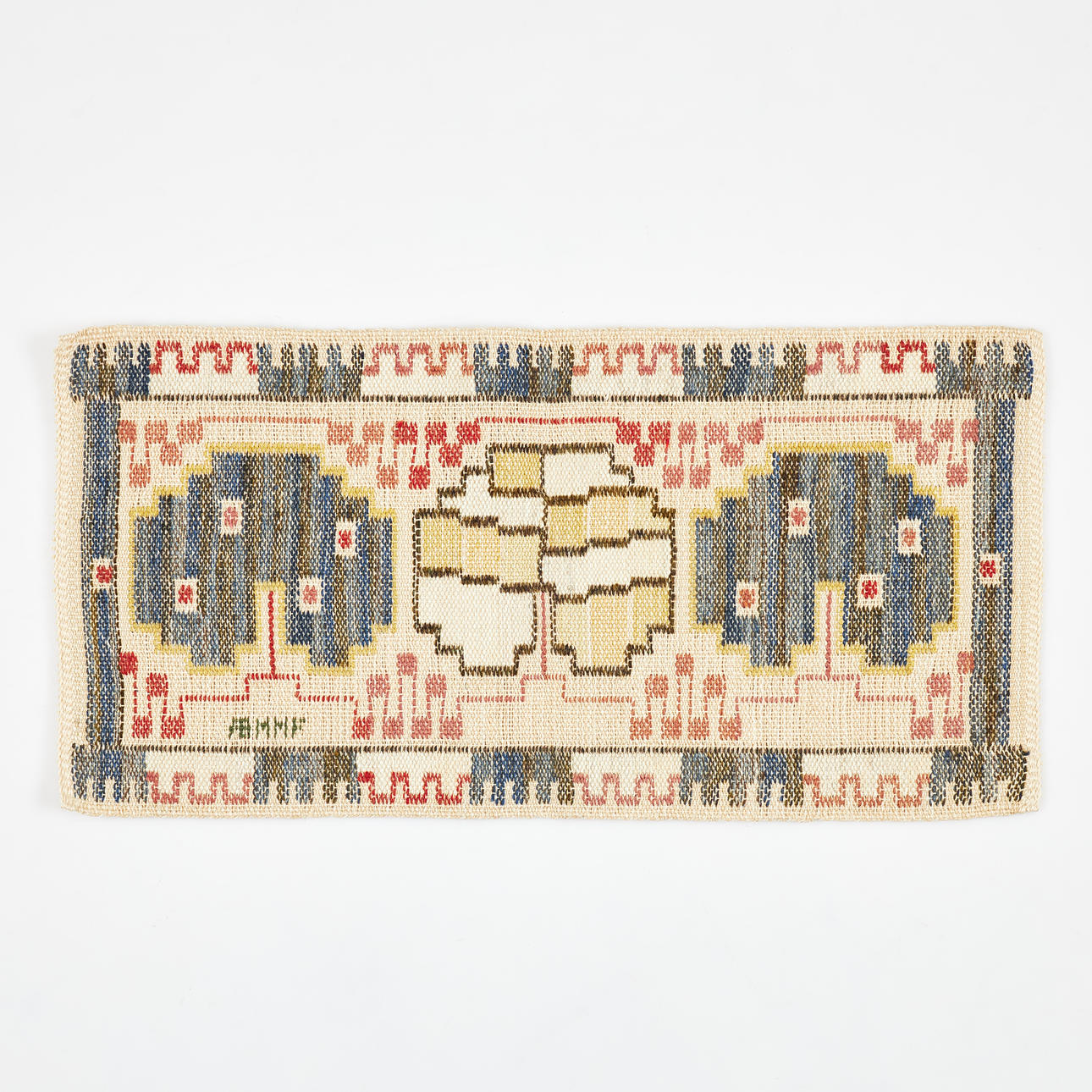 MÄRTA MÅÅS-FJETTERSTRÖM. Tissue, “Frog leaf blue”, signed AB MMF.