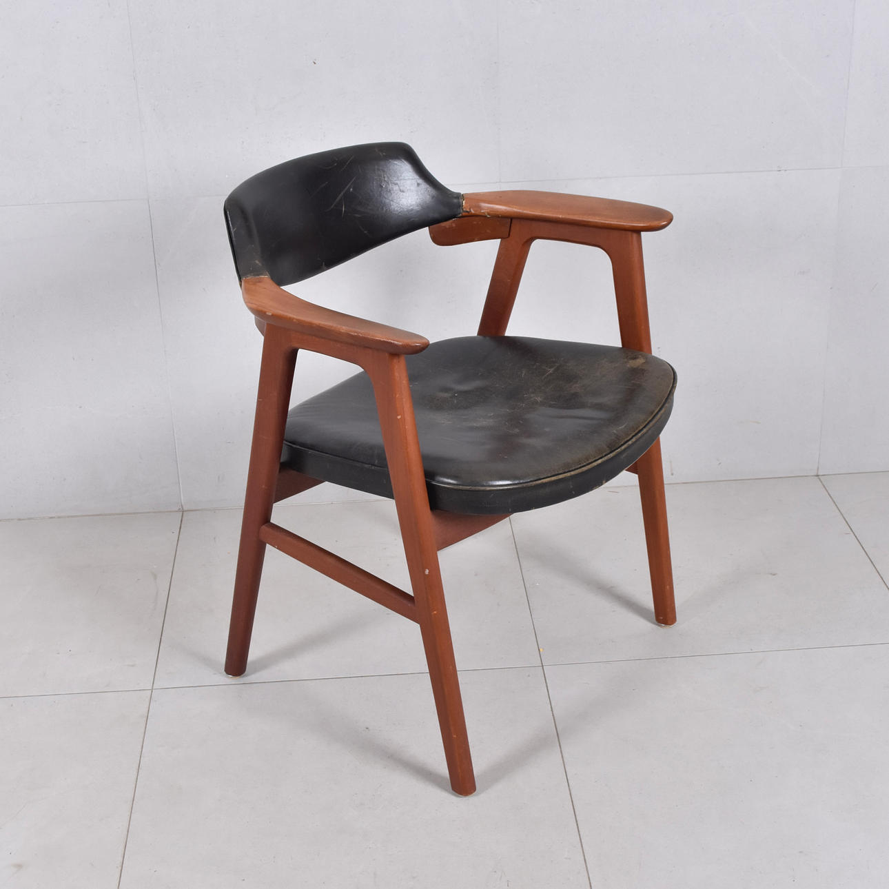 LÆNESTOL teak/gallon, Erik Kirkegaard Danmark.