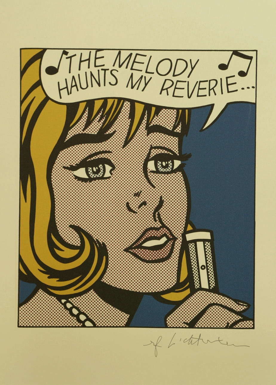 LICHTENSTEIN, ROY (1923 NEW YORK - 1997 EBENDA). EFTER. ”Melodin hemsöker min reverie”.