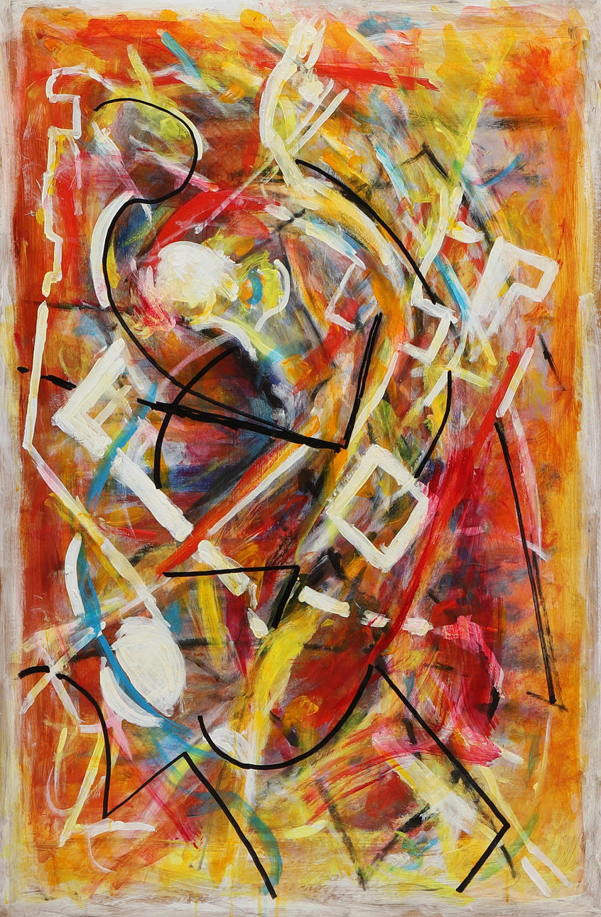 GÖRAN BENGTSSON. mixed media on panel, “URUR”, signed and dated verso, 2020.