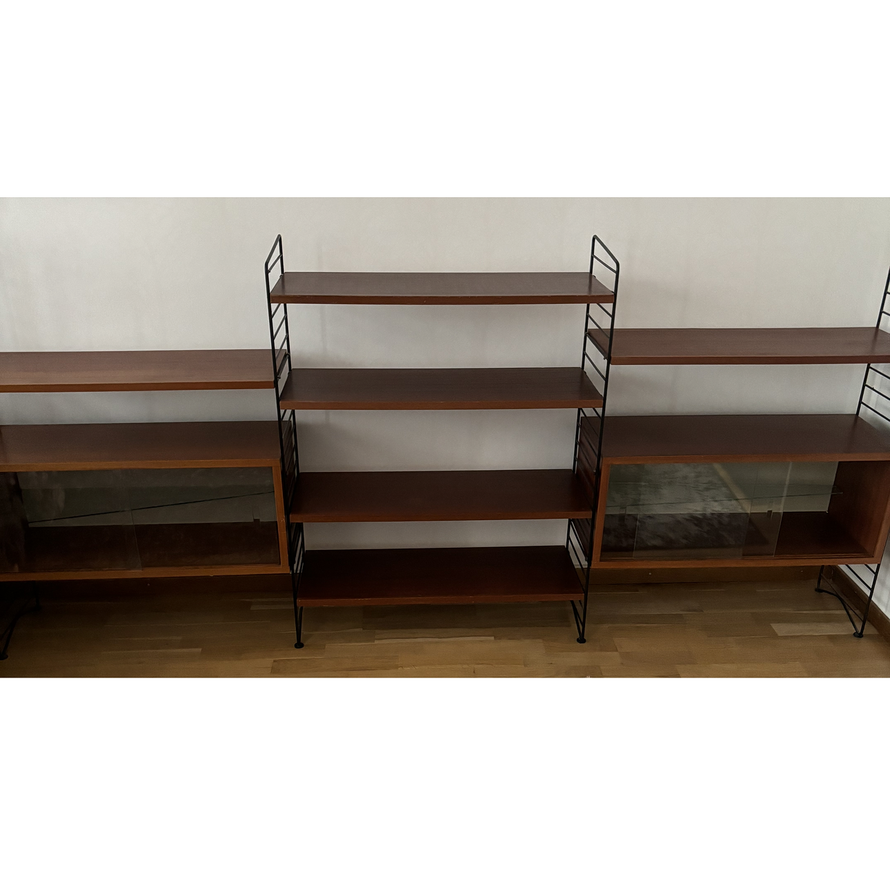 FLOOR BOOKCASE, STRING, 1950S.