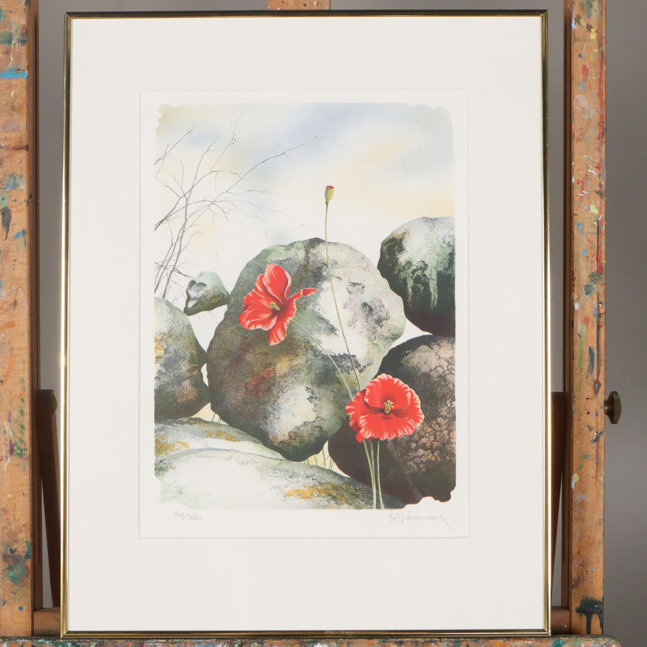 NILS E JOHANSSON. LITHOGRAPHY signed and numbered.