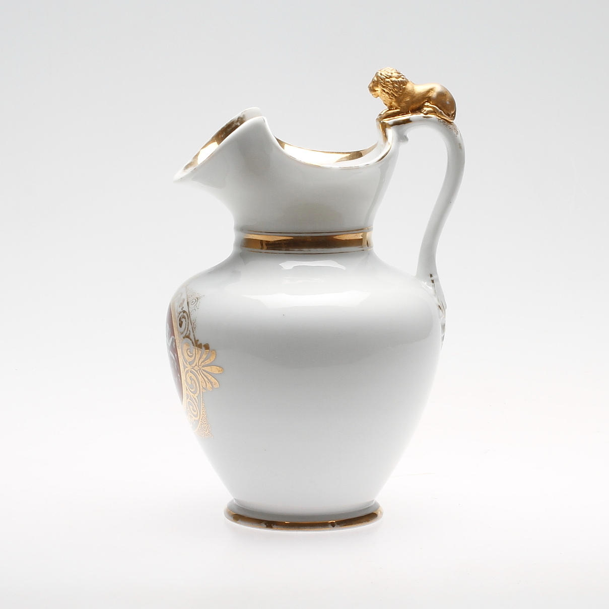 CHOKLADKANNA, porslin, empire-stil, Bing & Gröndahl, Danmark, 1800-tal.