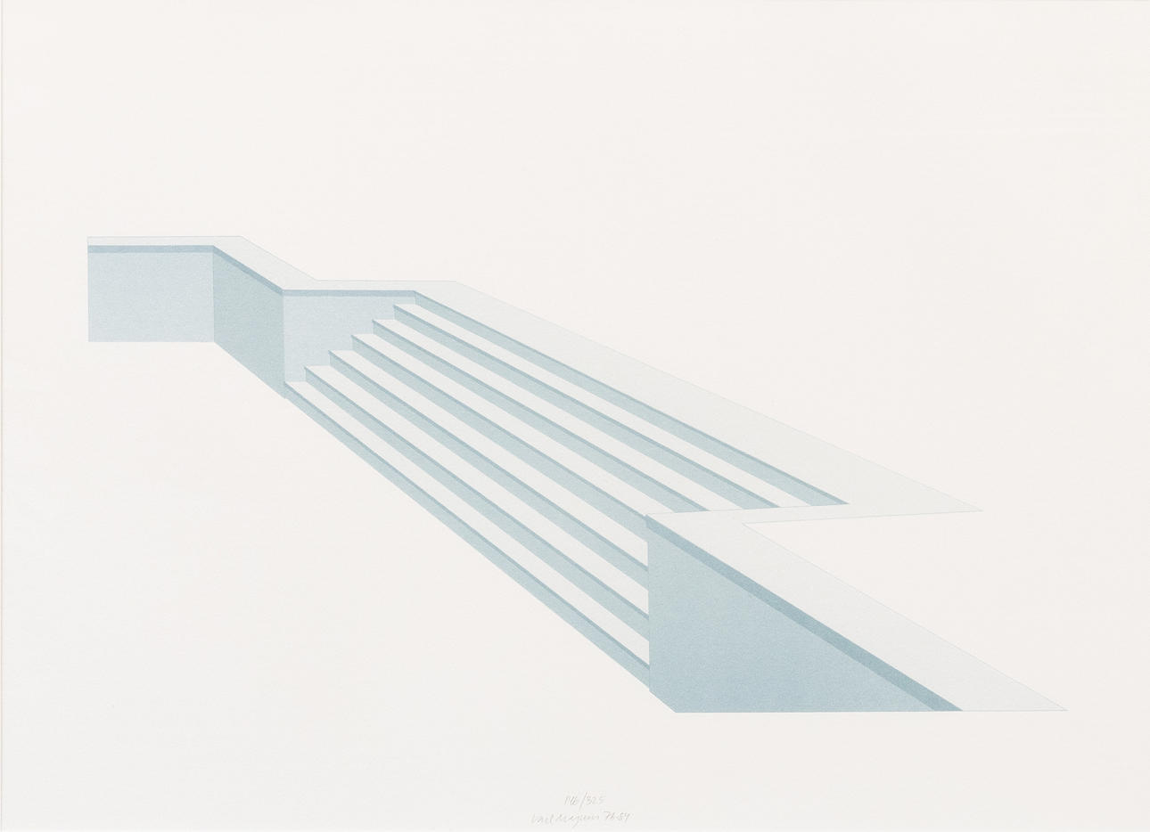 CARL MAGNUS. Staircase composition, lithograph in colours, signed, dated and numbered.