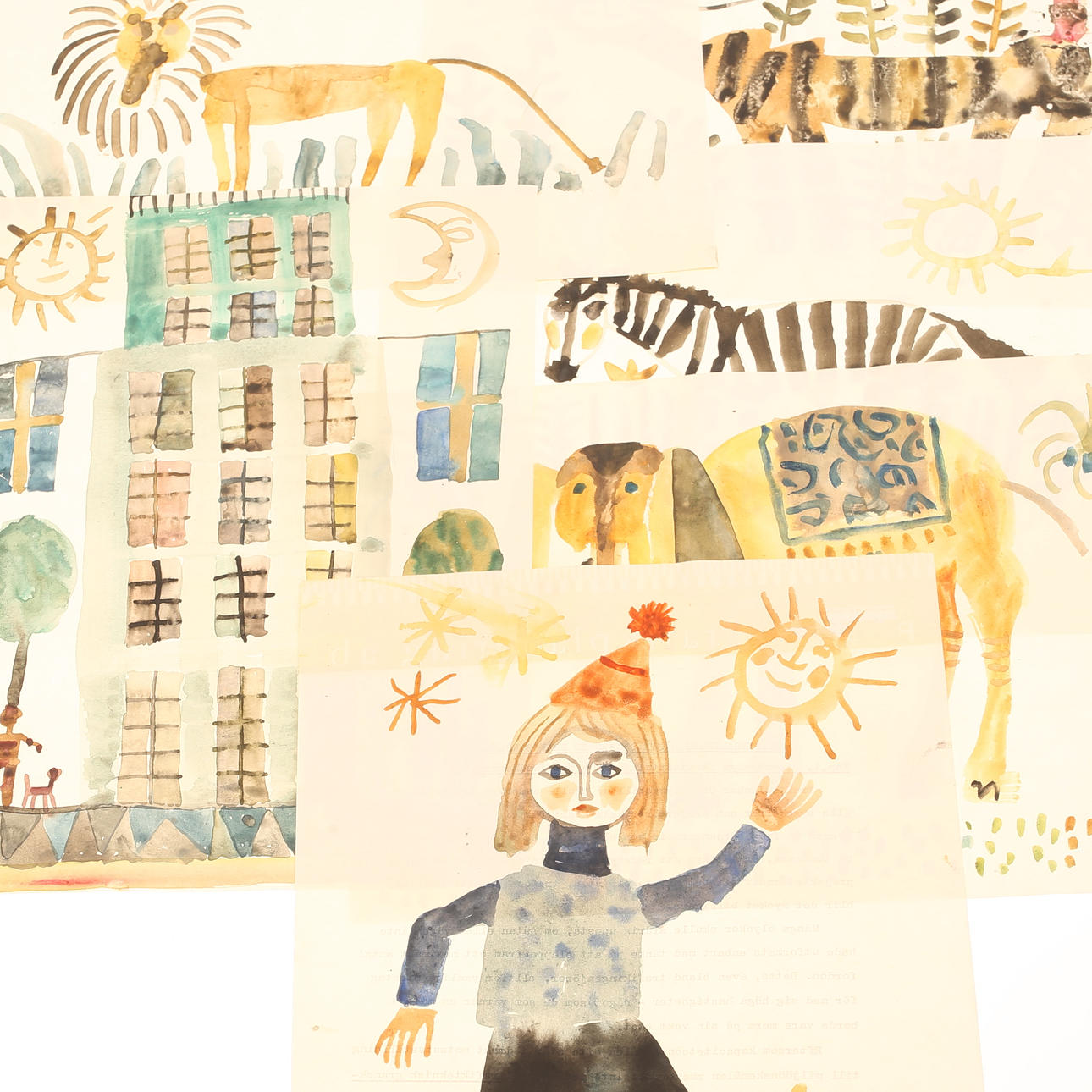 JOŽE CIUHA. Akvarellit, 6 kpl.