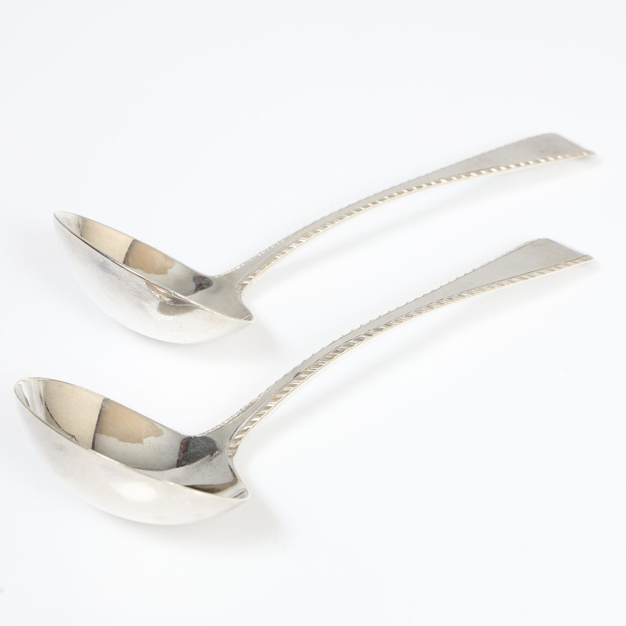 TWO GEORGE III SILVER LADLES (2).