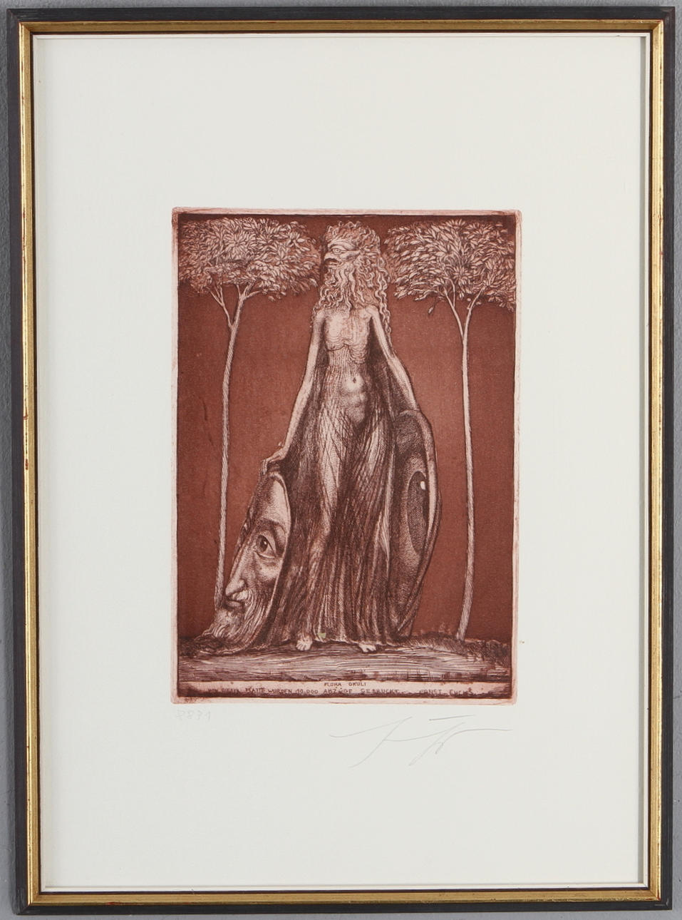 ERNST FUCHS. "Flora Okuli", etsning, signerad samt numrerad 8871.