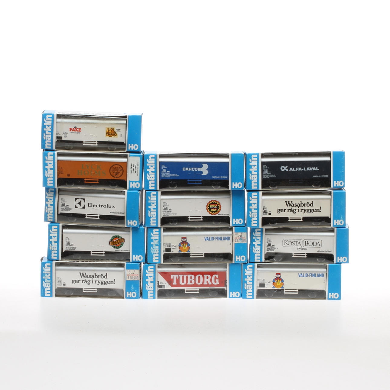 MÄRKLIN 13 godsvagnar i originalkartong.