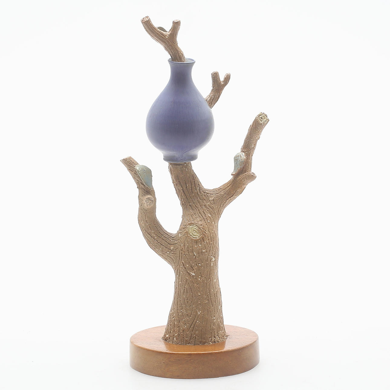 STIG LINDBERG. SURREALISTISK SKULPTUR, "TRÄDET OCH KRUKAN", GUSTAVSBERG 1940-TAL.