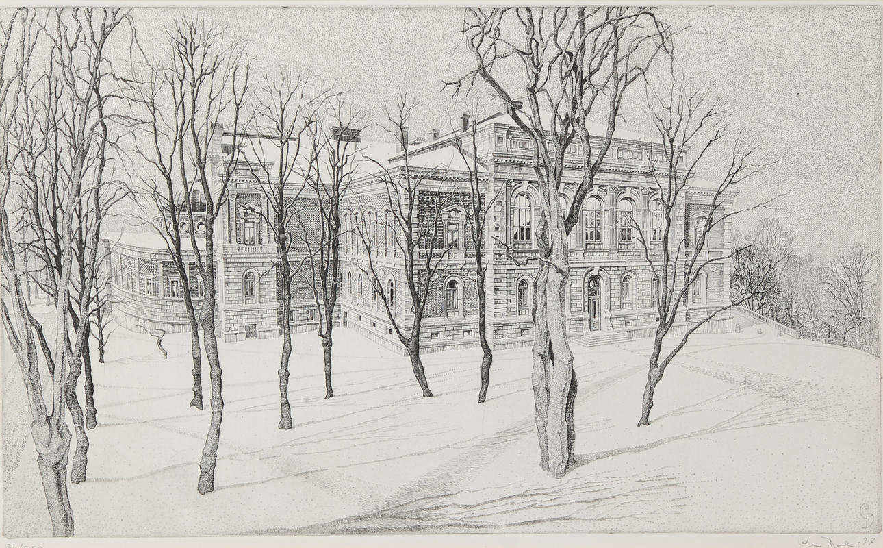 CHRISTIAN DUE. City motif, etching, signed, numbered and dated.