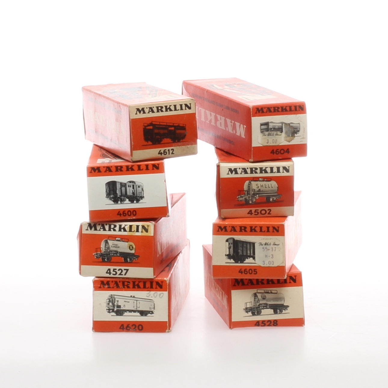 MÄRKLIN 8 godsvagnar i originalkartong.