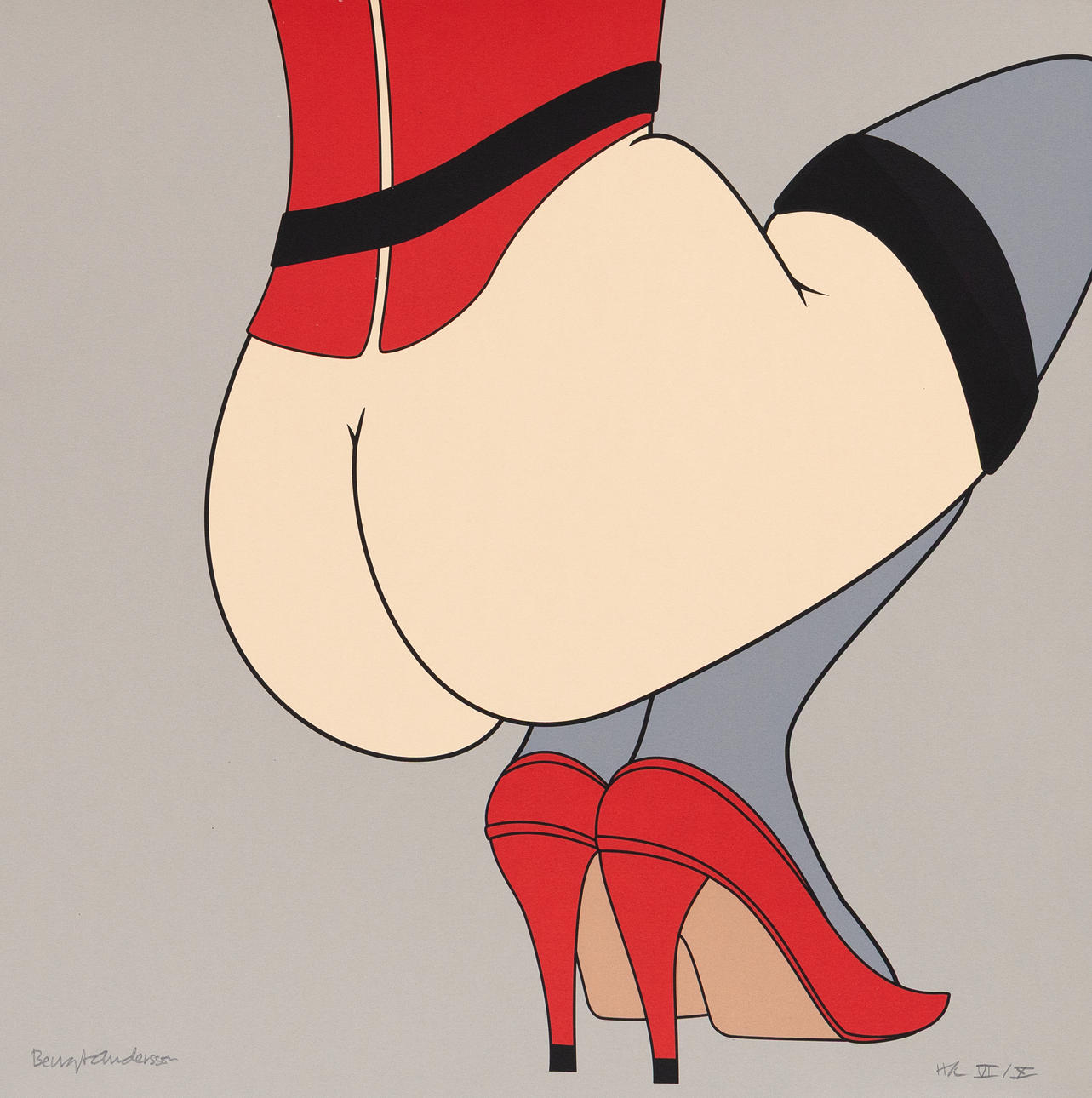 BENGT ANDERSSON. Erotic composition, silkscreen, HC-numbered, signed.