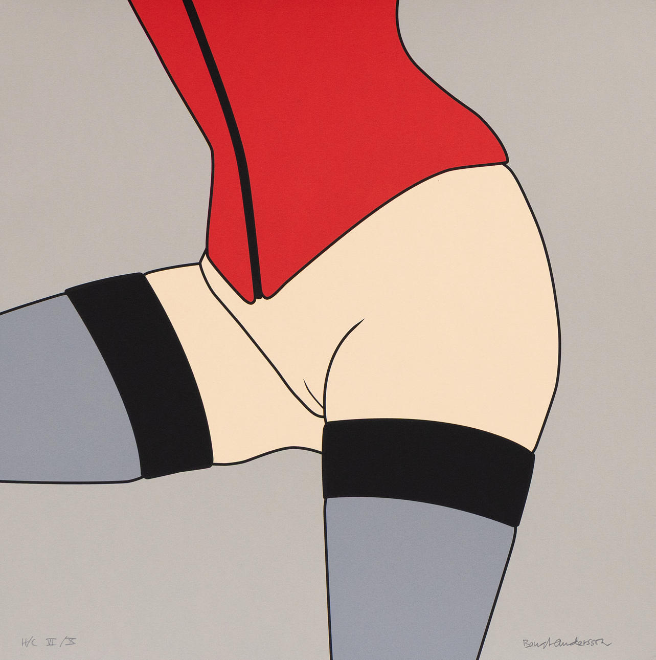 BENGT ANDERSSON. Erotic composition, silkscreen, HC-numbered, signed.