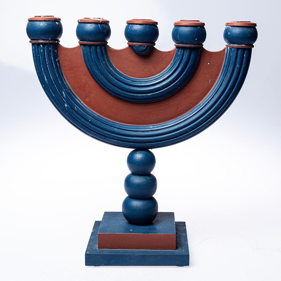 MOUNTAIN MAN'S STAKE in painted wood, five-armed.