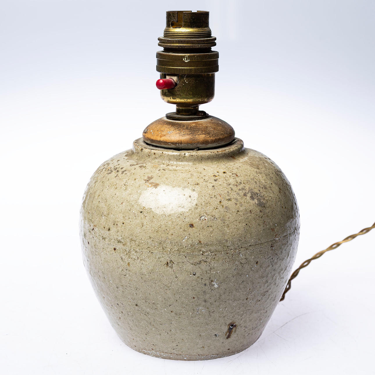 A stoneware table lamp, first half of the 20th century.