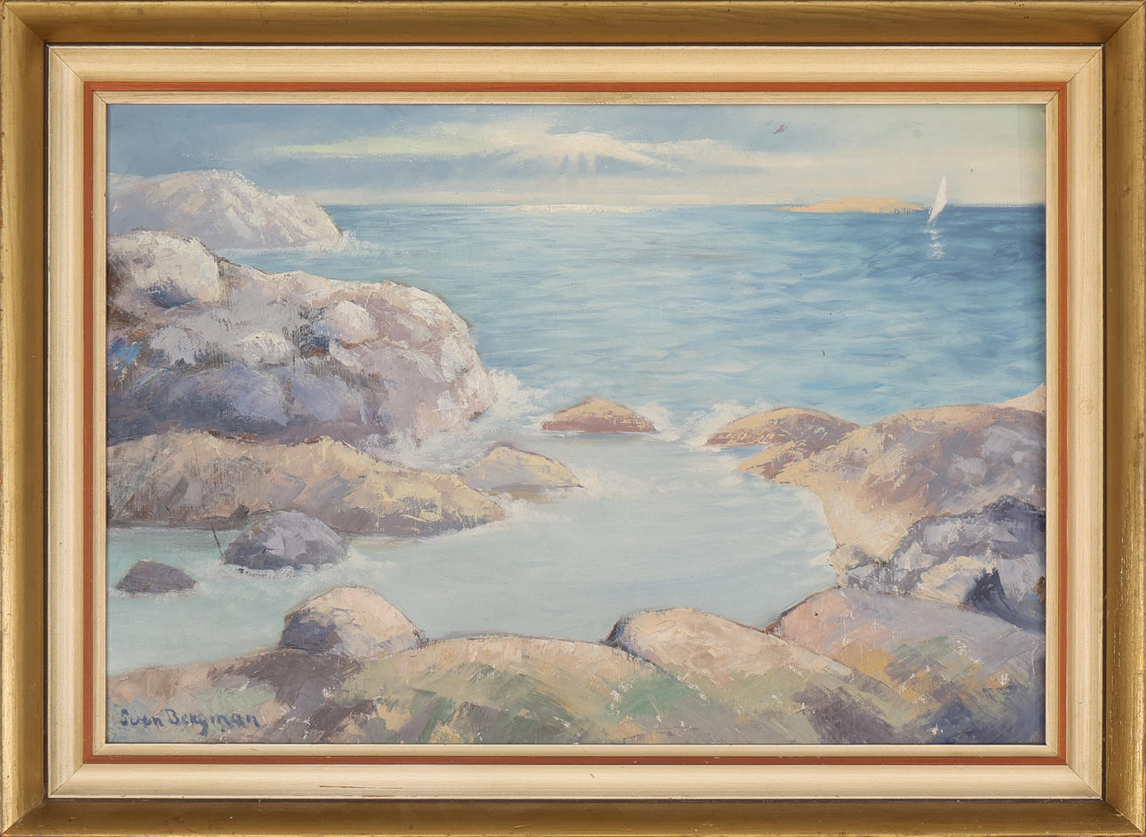 OIDENTIFIERAD KONSTNÄR. Oil on panel, signed Sven Bergman.