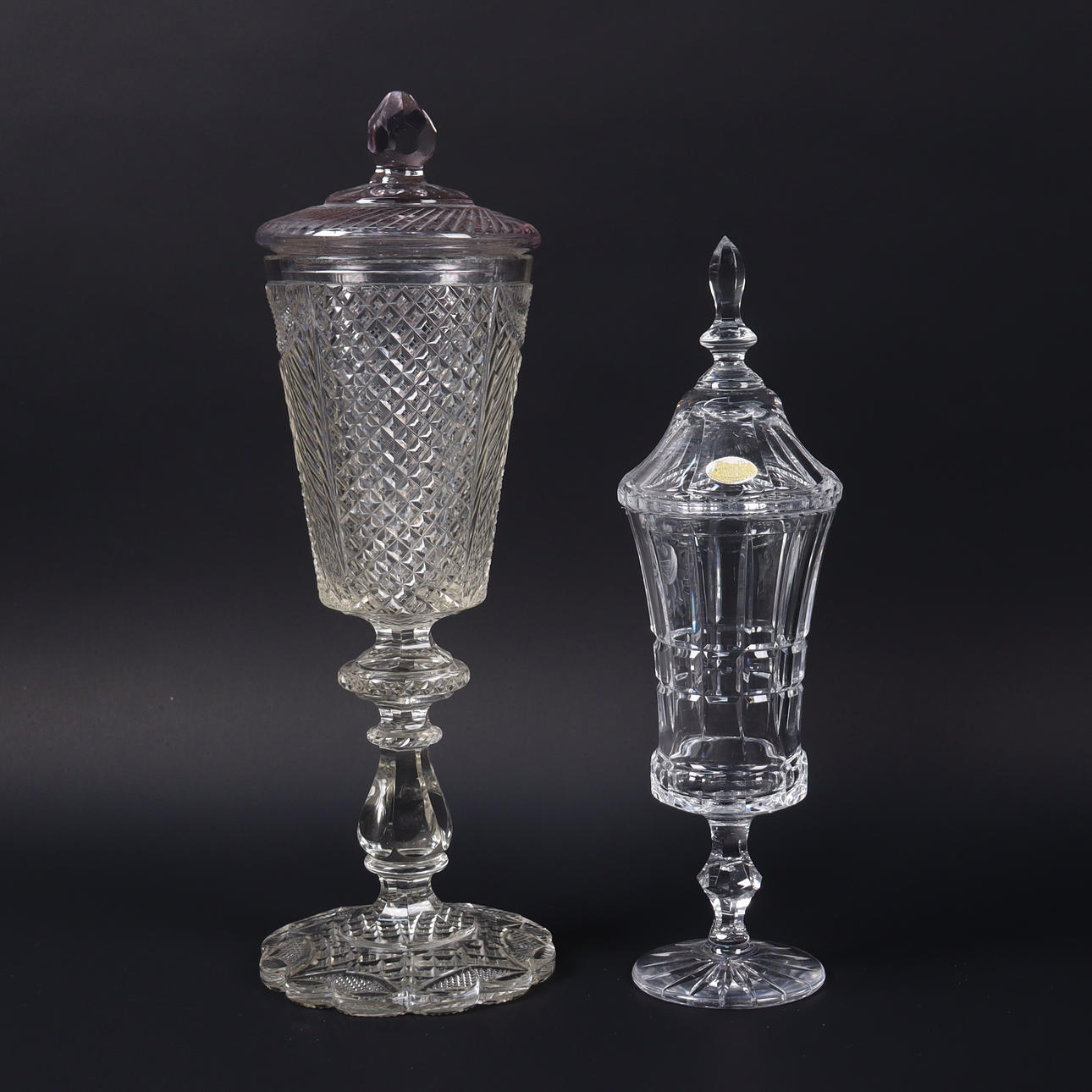LOCKING CUPS, Bohemian crystal, 2pcs.