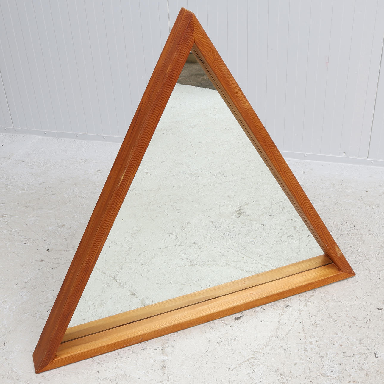 MIRROR, triangular, wood, Jämjö, Blekinge, contemporary.