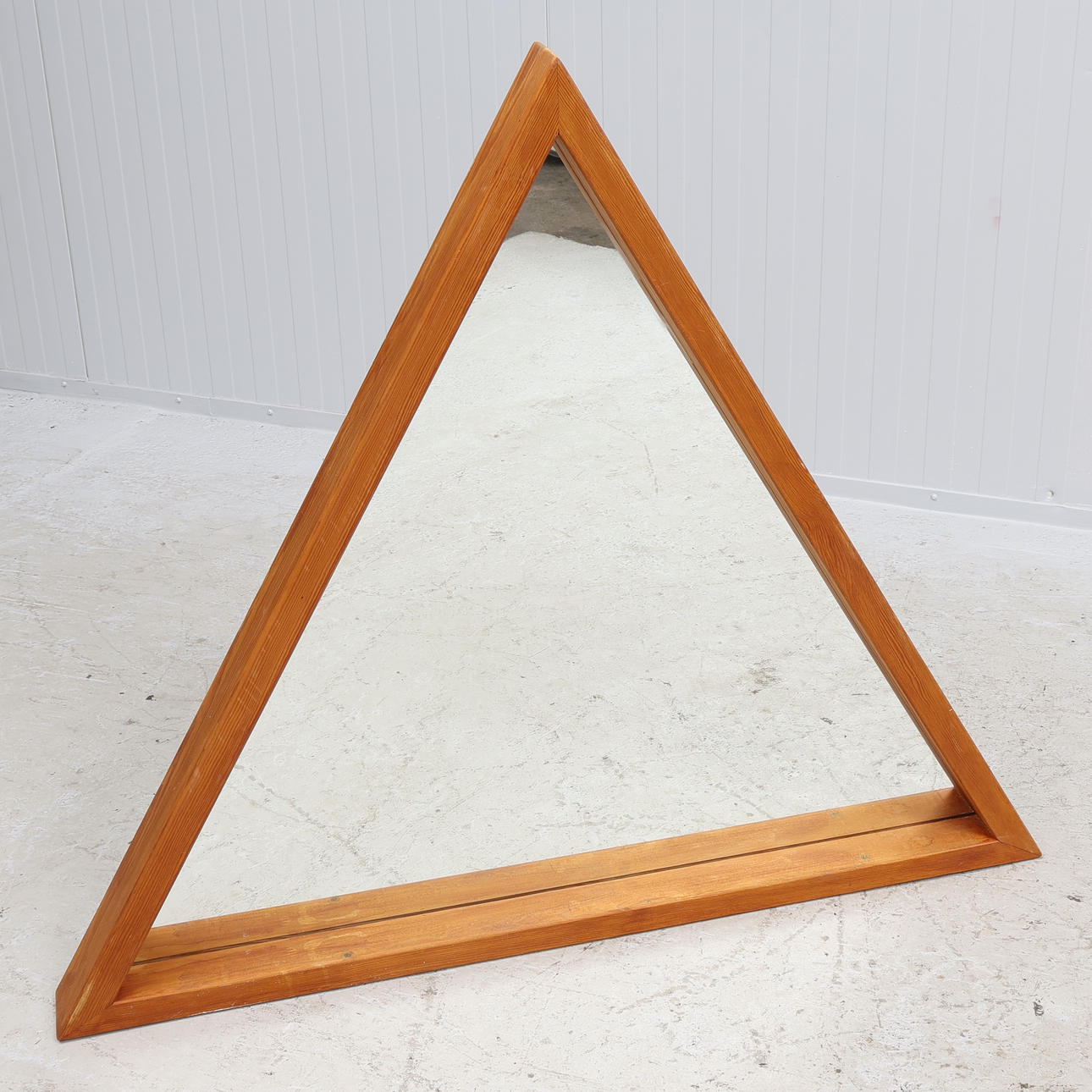 MIRROR, triangular, wood, Jämjö, Blekinge, contemporary.