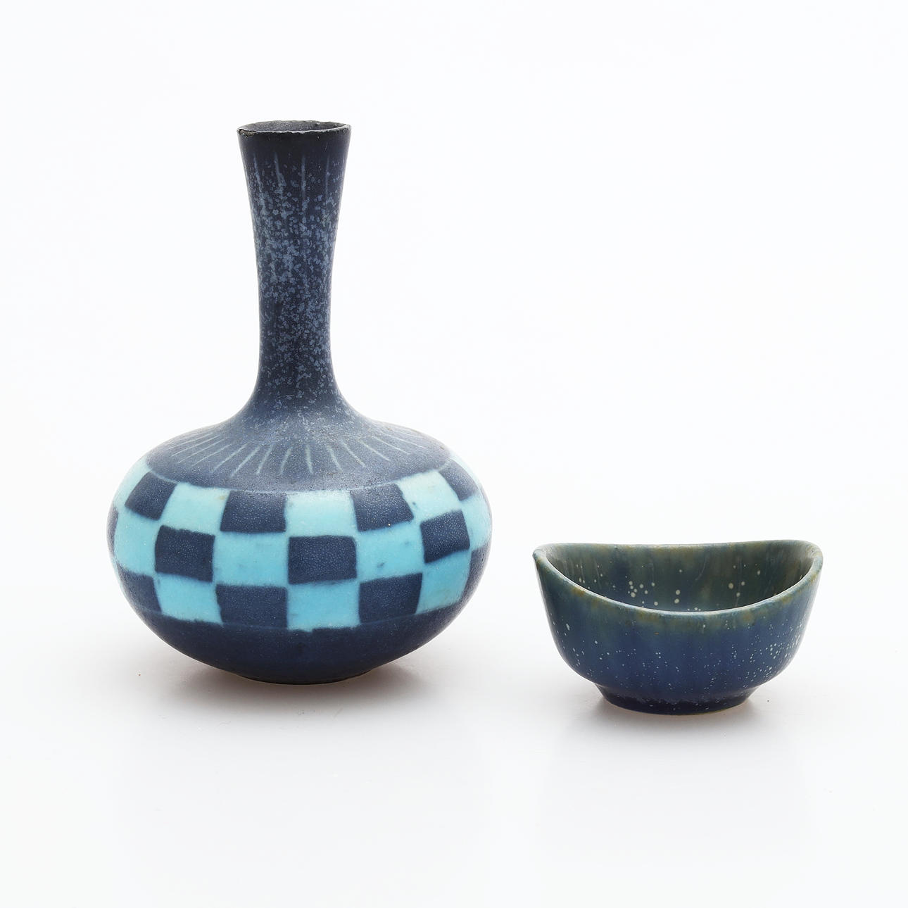 DOS MINIATURAS DE GRES, Gunnar Nylund y Carl Harry Stålhane.