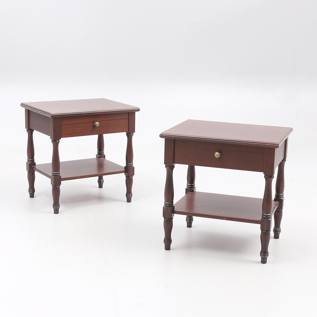 A pair of bedside tables, second half of the 20th century.