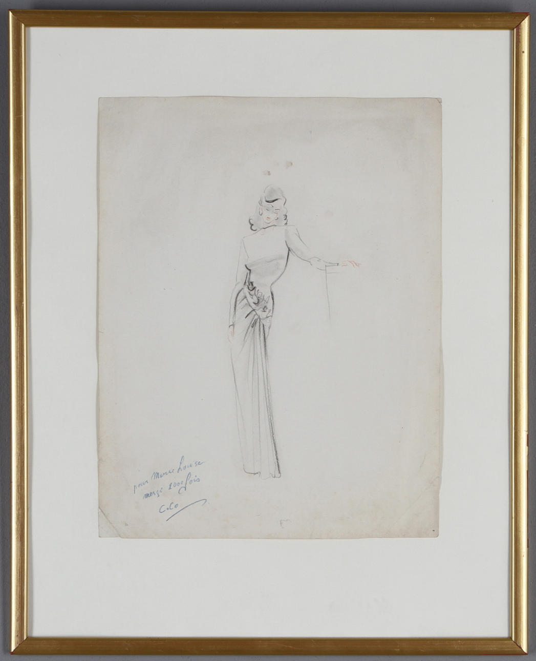 MODESKISS, blandteknik, signerad Coco.